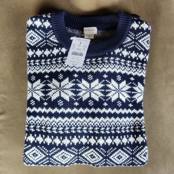NWT Fair Isle Snowflake sweater 100% cotton - Picture 14 of 16